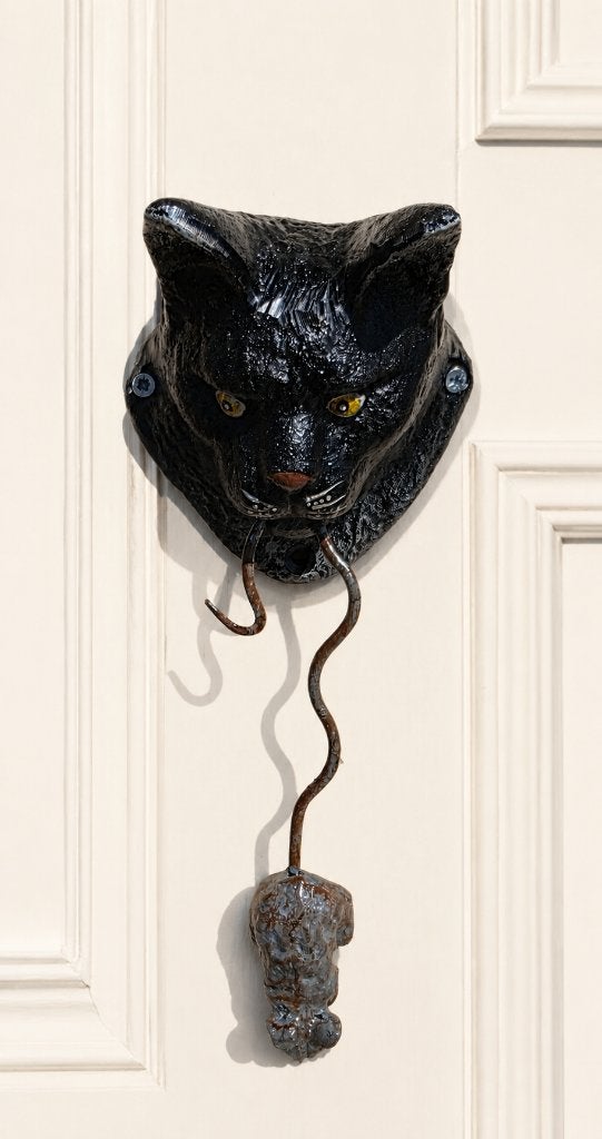 KAT EN MUIS / DEURKLOPPER / GIETIJZER / POES / GEKLEURD