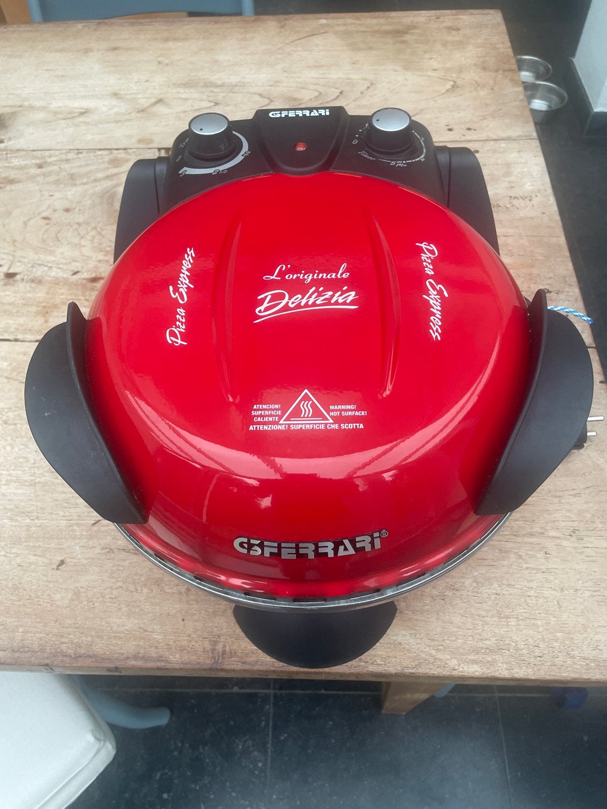 G3 Ferrari Pizza Express Delizia Pizzaoven - Rood, Minder dan 45 cm, Pizzaoven, Ophalen of Verzenden, Vrijstaand
