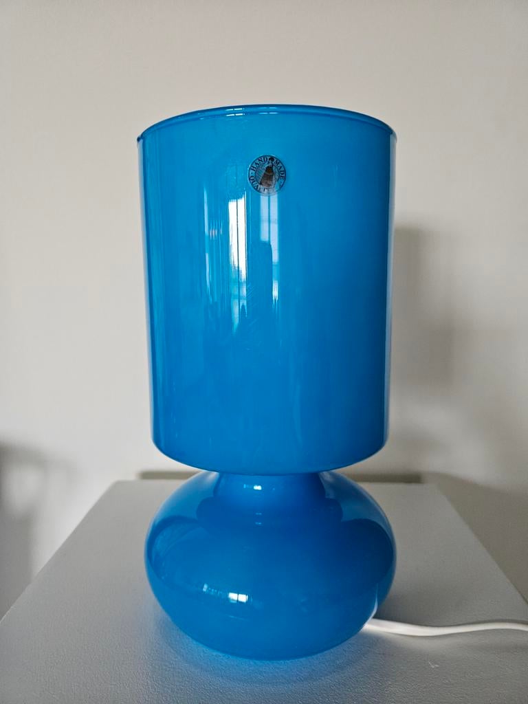IKEA LYKTA lamp blauw – design tafellamp – sfeerverlichting, Ophalen of Verzenden, Zo goed als nieuw, Minder dan 50 cm