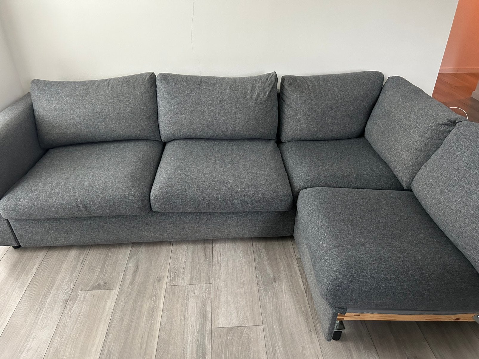 IKEA VIMLE slaapbank L-vorm incl. losse hocker, Ophalen, Gebruikt