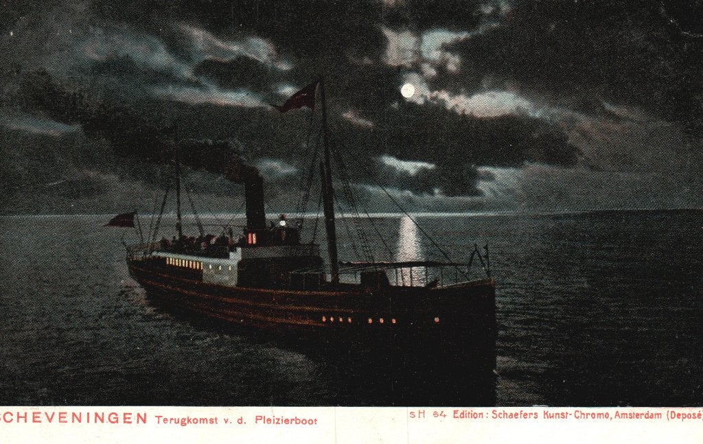 Scheveningen, Terugkomst v.d. Plezierboot (Rond 1900) 128301, Verzenden, Voor 1920, Ongelopen, Zuid-Holland