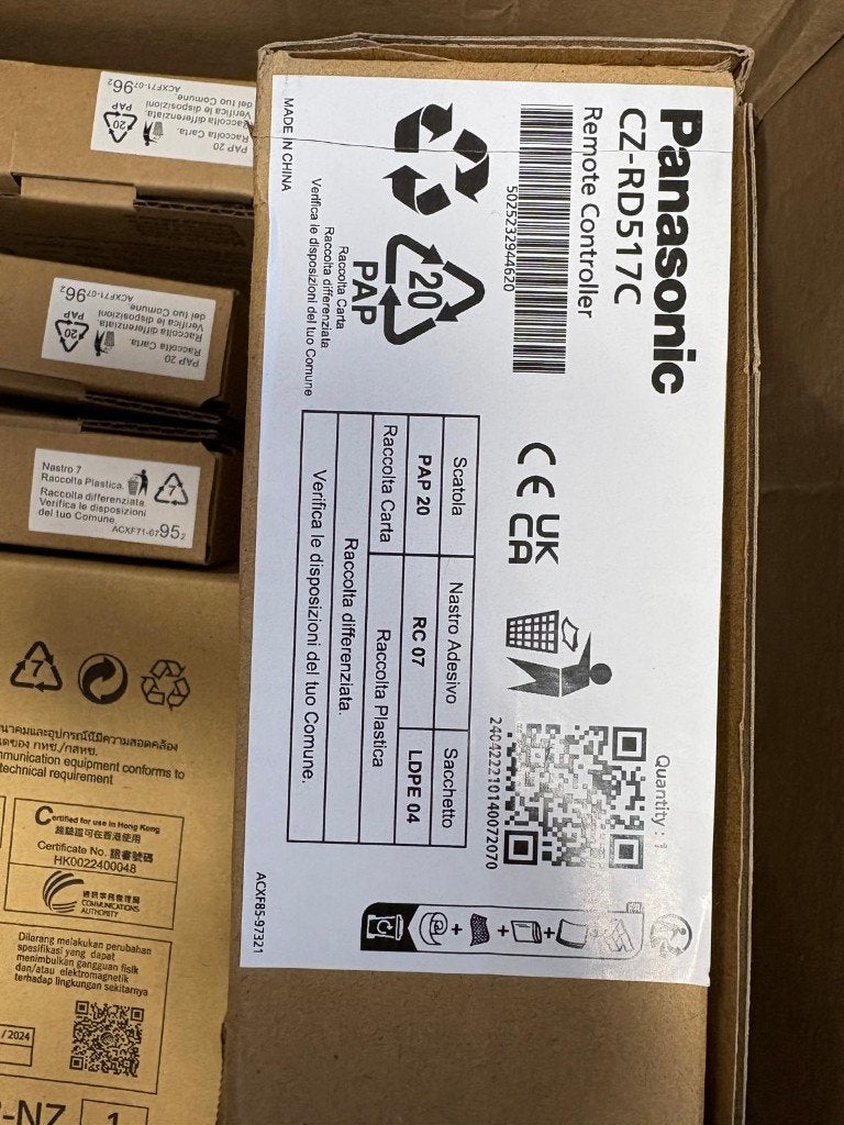 Panasonic CZ-517C, Verzenden, Minder dan 60 m³, Nieuw, 3 snelheden of meer