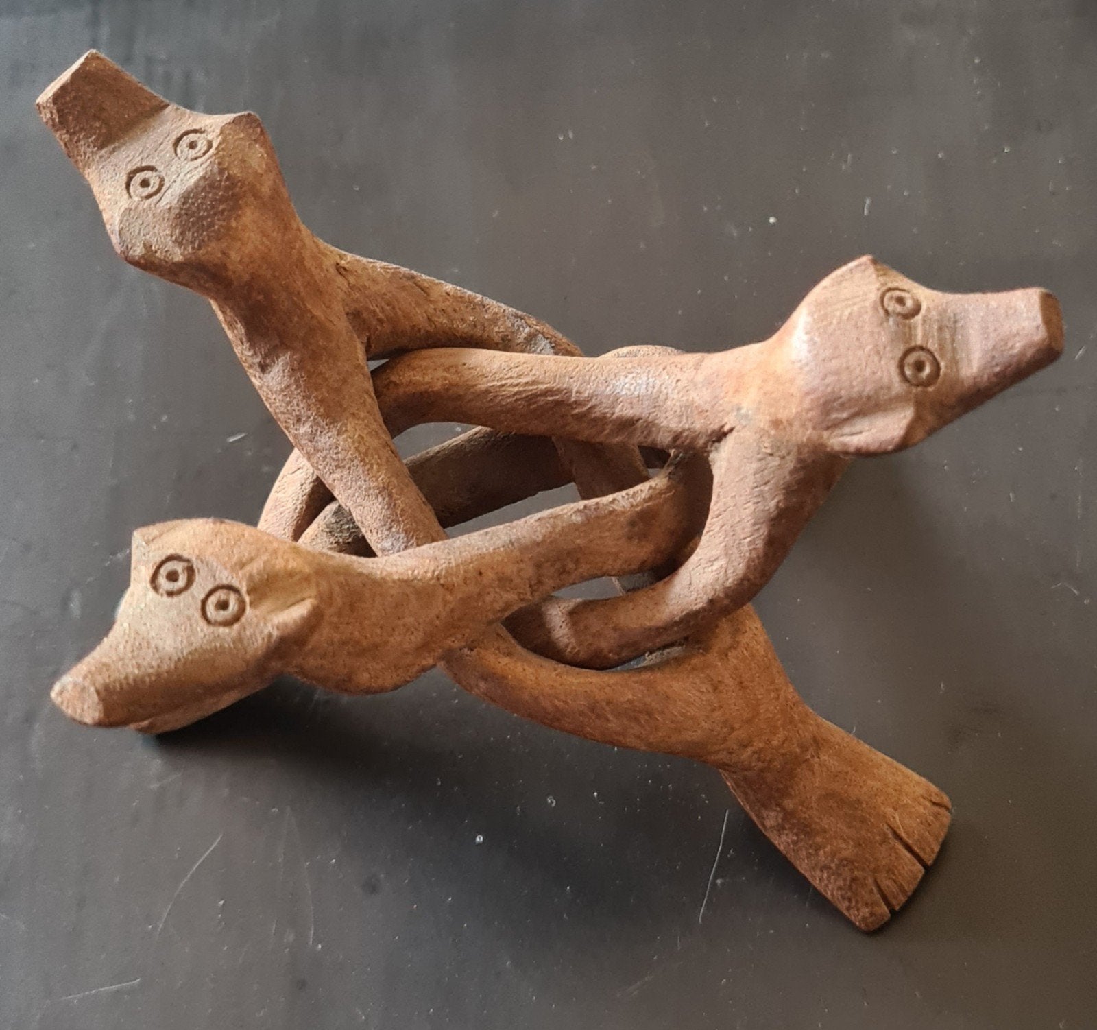 handgesneden houten cobra-standaard, Verzamelen, Ophalen of Verzenden, Gebruikt, Dier