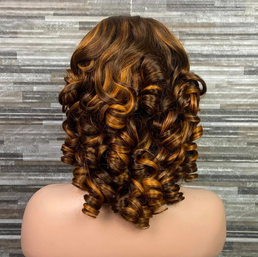 22 inch luxe bouncy wig / pruik 100% menselijke haar, Ophalen of Verzenden, Nieuw, Pruik of Haarverlenging