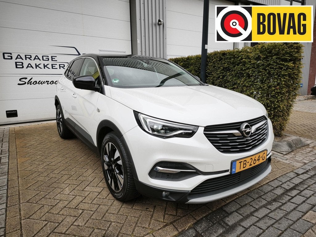 Opel Grandland X 1.2 Turbo Ultimate Automaat Navigatie Camer, Stof, Gebruikt, 1199 cc, Wit