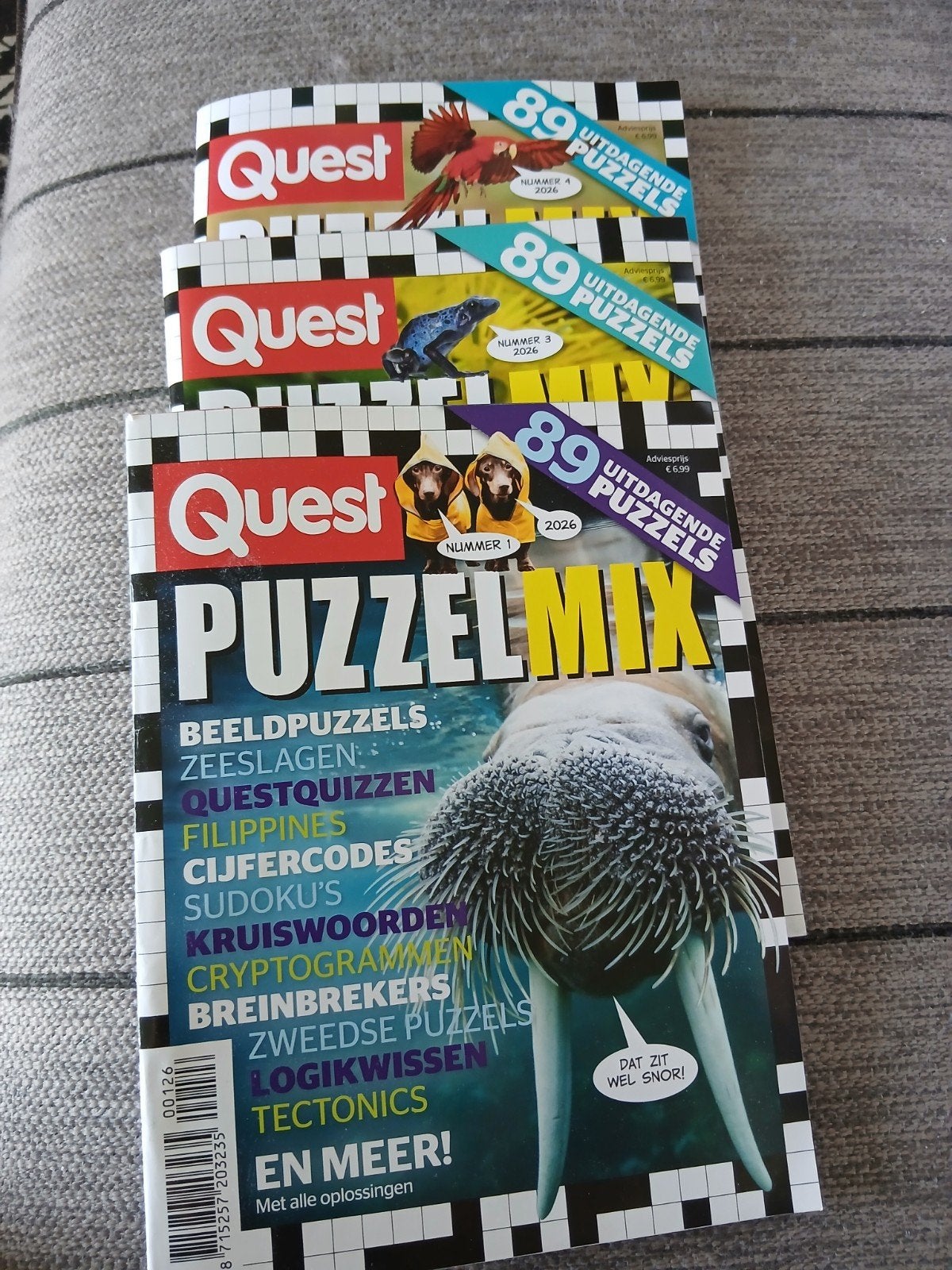 Quest Puzzel Mix - Nummers 1, 3 en 4 (2026), Ophalen of Verzenden, Zo goed als nieuw, Puzzelboek