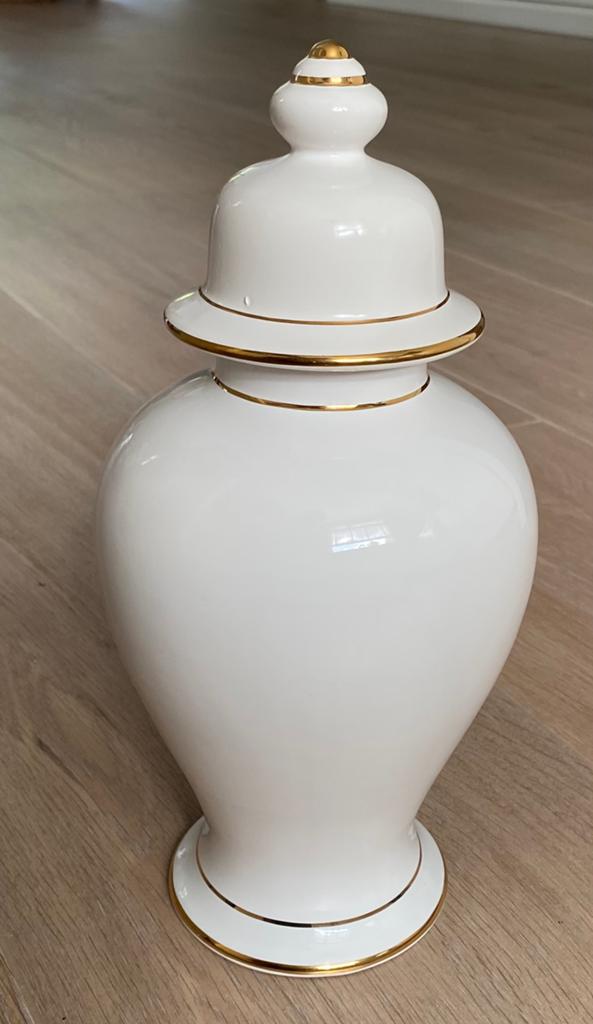 Deksel vaas Modica wit, helemaal gaaf! 30 cm, Antiek en Kunst, Antiek | Keramiek en Aardewerk, Ophalen of Verzenden