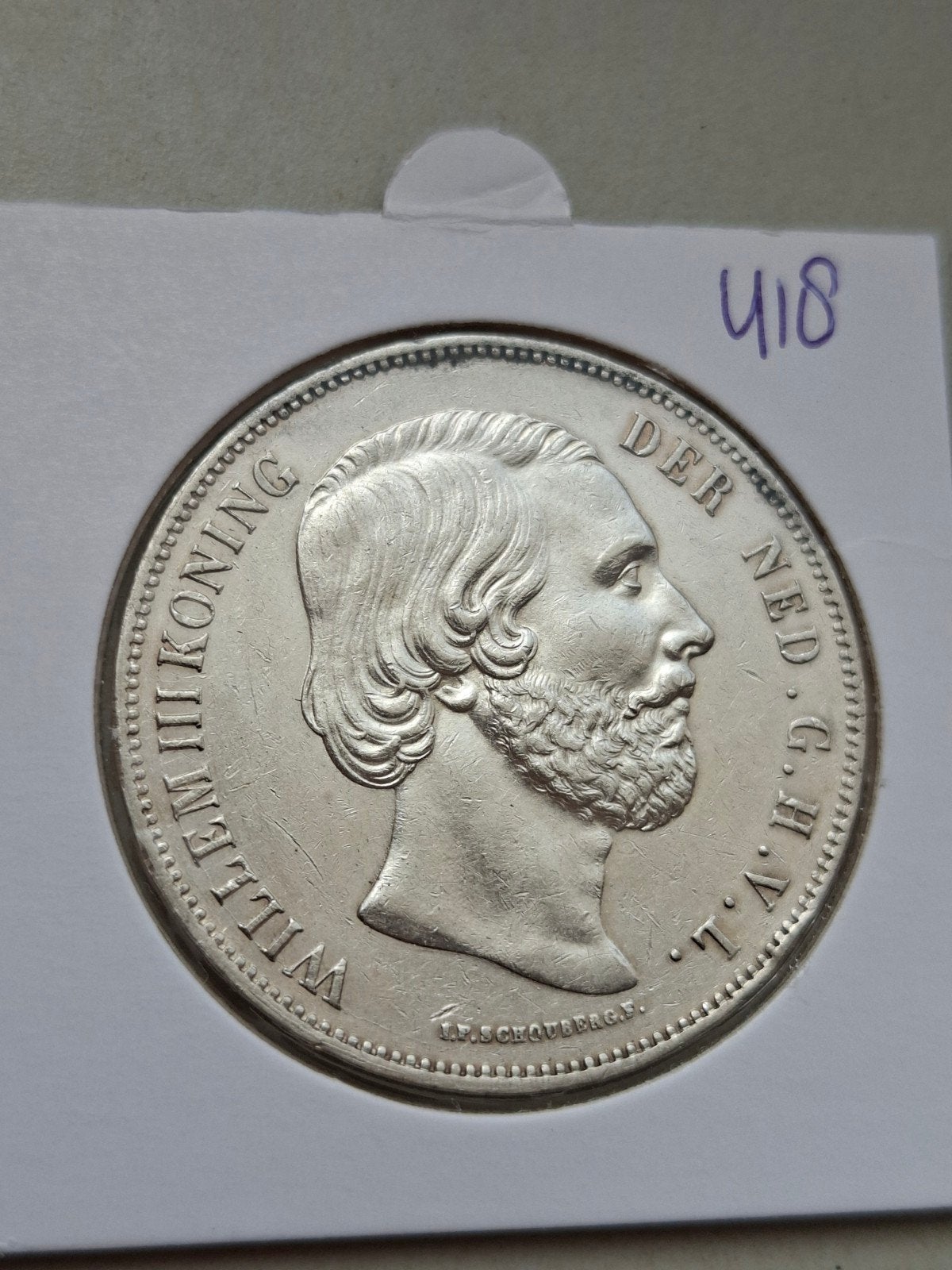 Rijksdaalder 1859 prachtig mooi willem III, Koning Willem III, Zilver, Ophalen of Verzenden, Losse munt