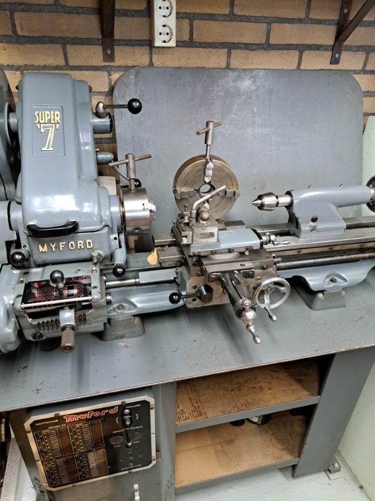 Myford Super 7 draaibank, Doe-het-zelf en Verbouw, Draaibanken, Ophalen, Gebruikt, Metaaldraaibank