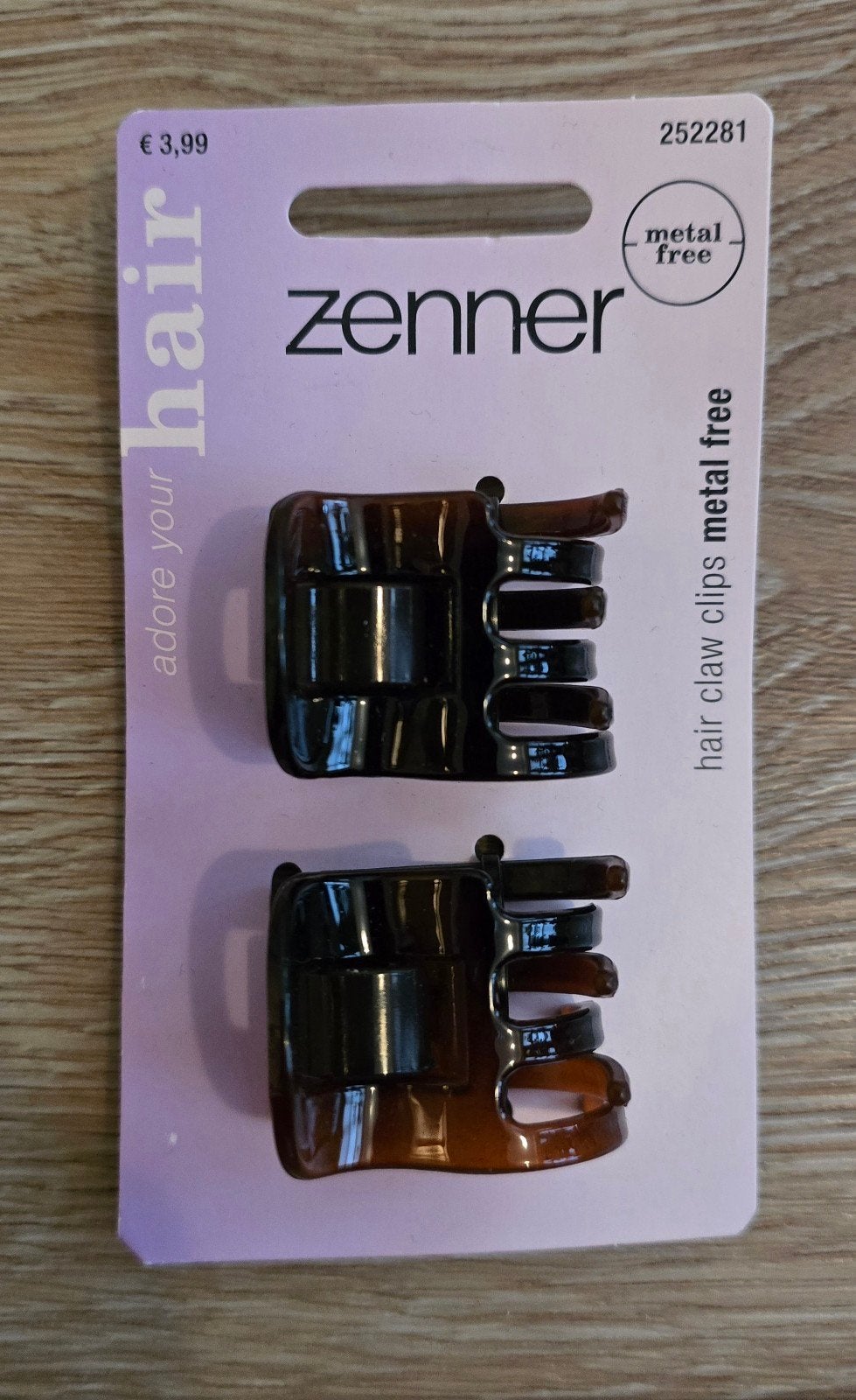 Zenner Haarclips - 2 stuks, metaalvrij, Ophalen of Verzenden, Nieuw, Haarspeld