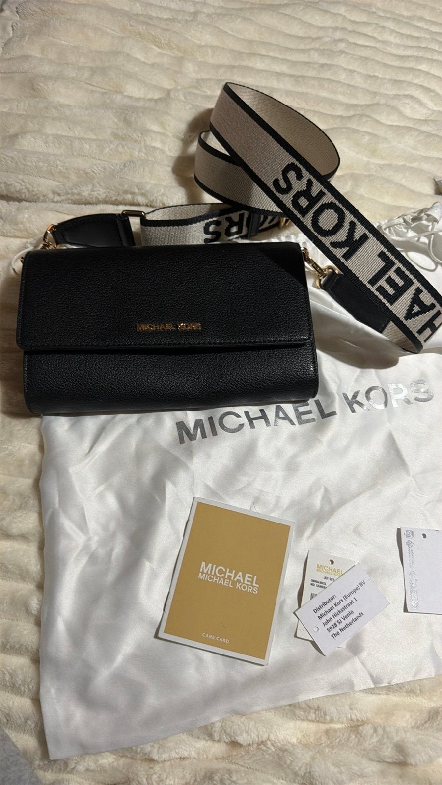 Michael kors portemonnee tasje zgan, Ophalen of Verzenden, Zo goed als nieuw, Zwart, Schoudertasje