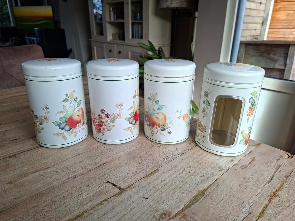 Vintage Brabantia Voorraadbussen Set - Fruit, Verzamelen, Retro, Ophalen of Verzenden