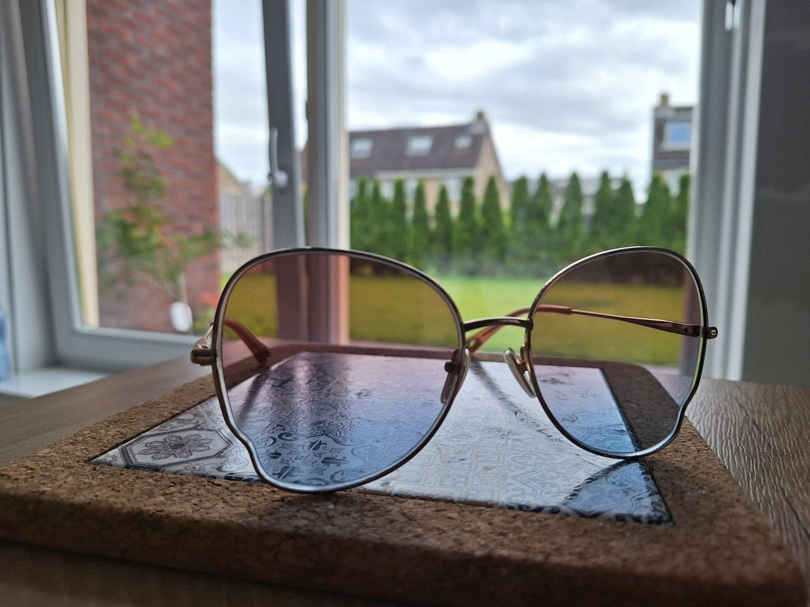 Chloé Zonnebril CH0094S 002 - Koraal / Blauw Gradient, Overige merken, Zonnebril, Overige kleuren, Nieuw