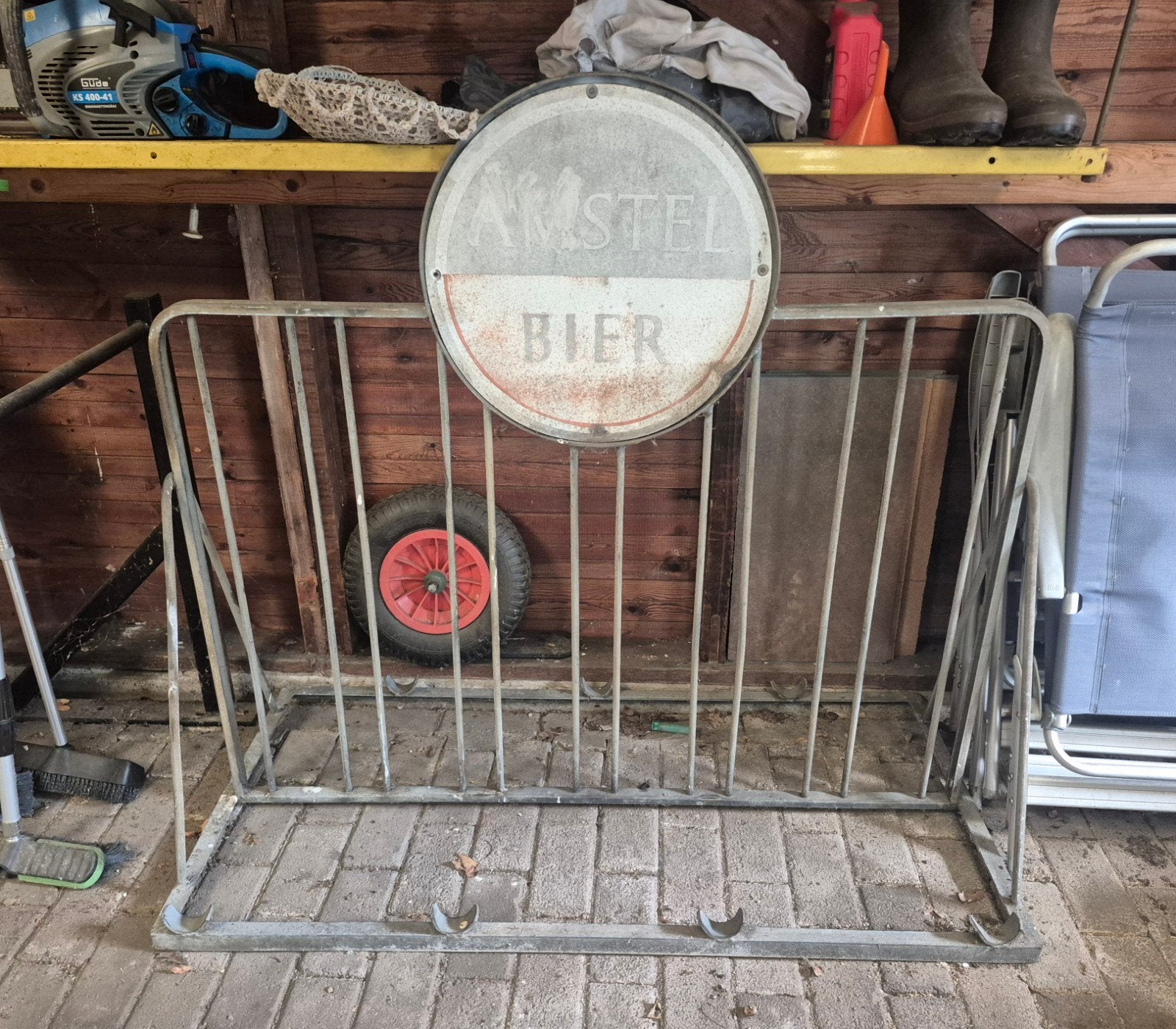 Amstel Bier Fietsenrek voor 7 fietsen, Ophalen