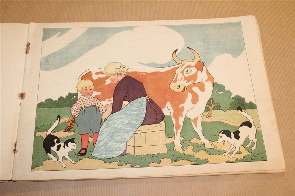 Olle in de Dierenwereld — Antiek Prentenboek 1920, Ophalen of Verzenden, Gelezen