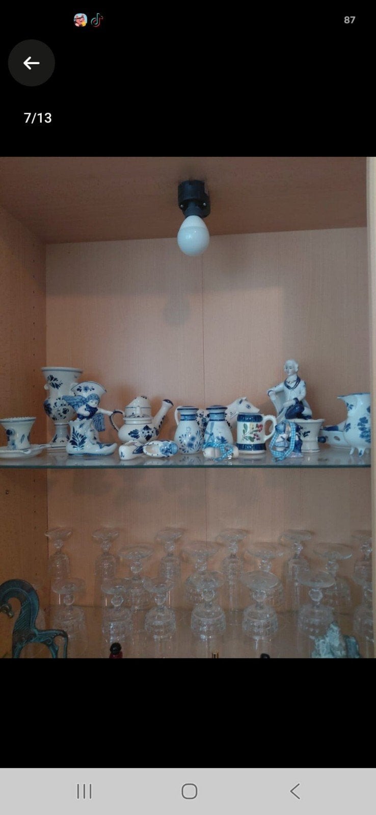 mooi delfs Blauw servies, Ophalen