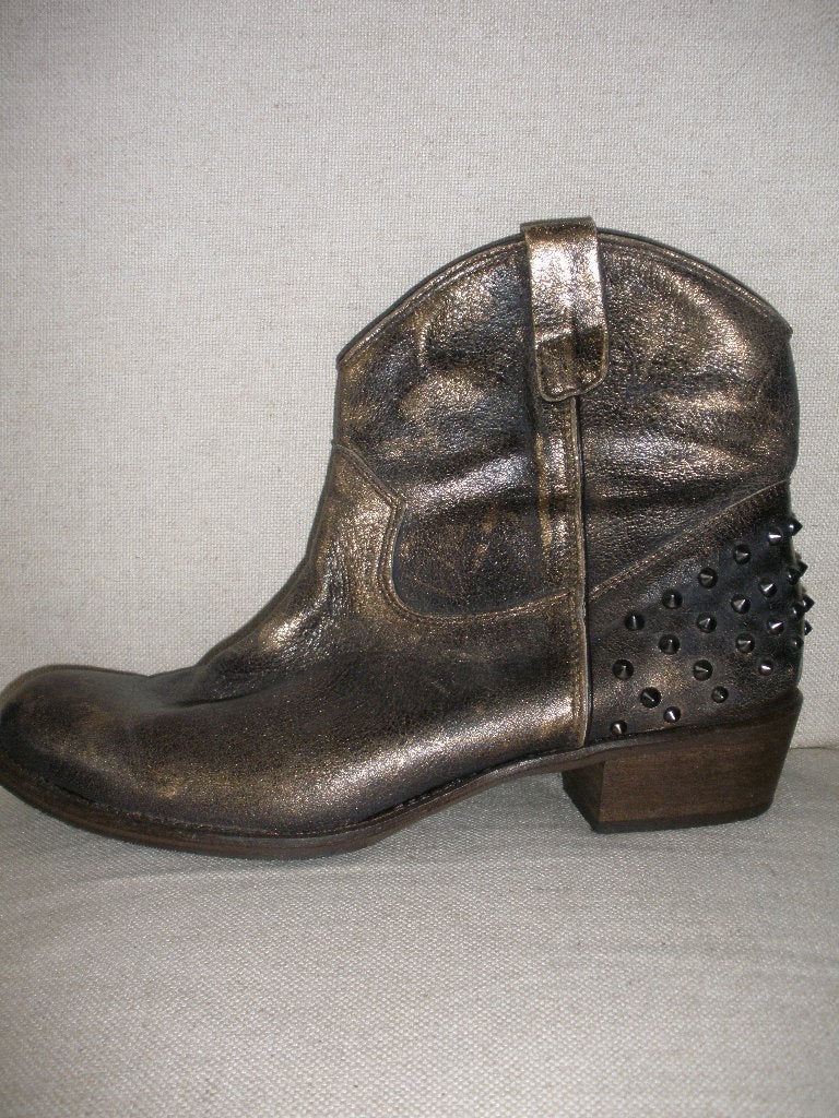 ROBERTO d'ANGELO laarzen zwart koper metallic maat 41 - nieu, Hoge laarzen, Zwart, Ophalen of Verzenden, Zo goed als nieuw