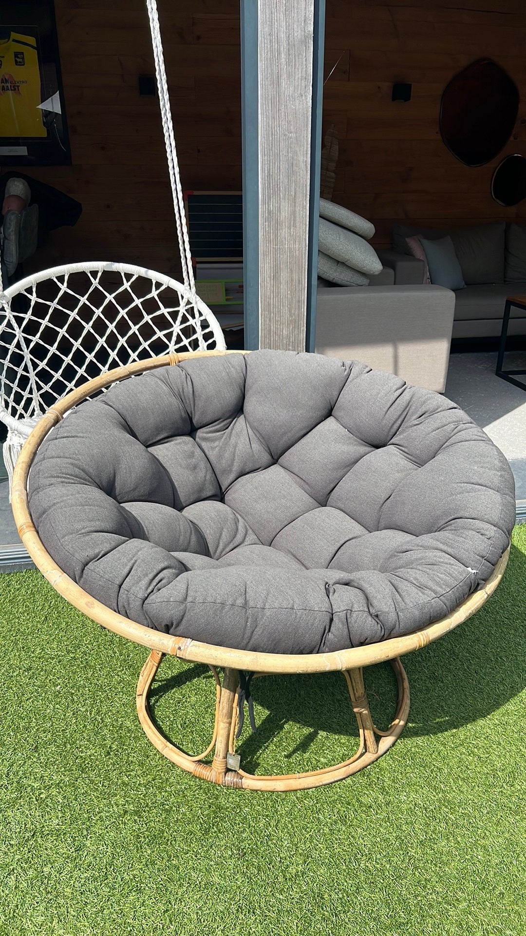 Tuinstel lounge, Ophalen, Gebruikt, Hout, Verstelbaar