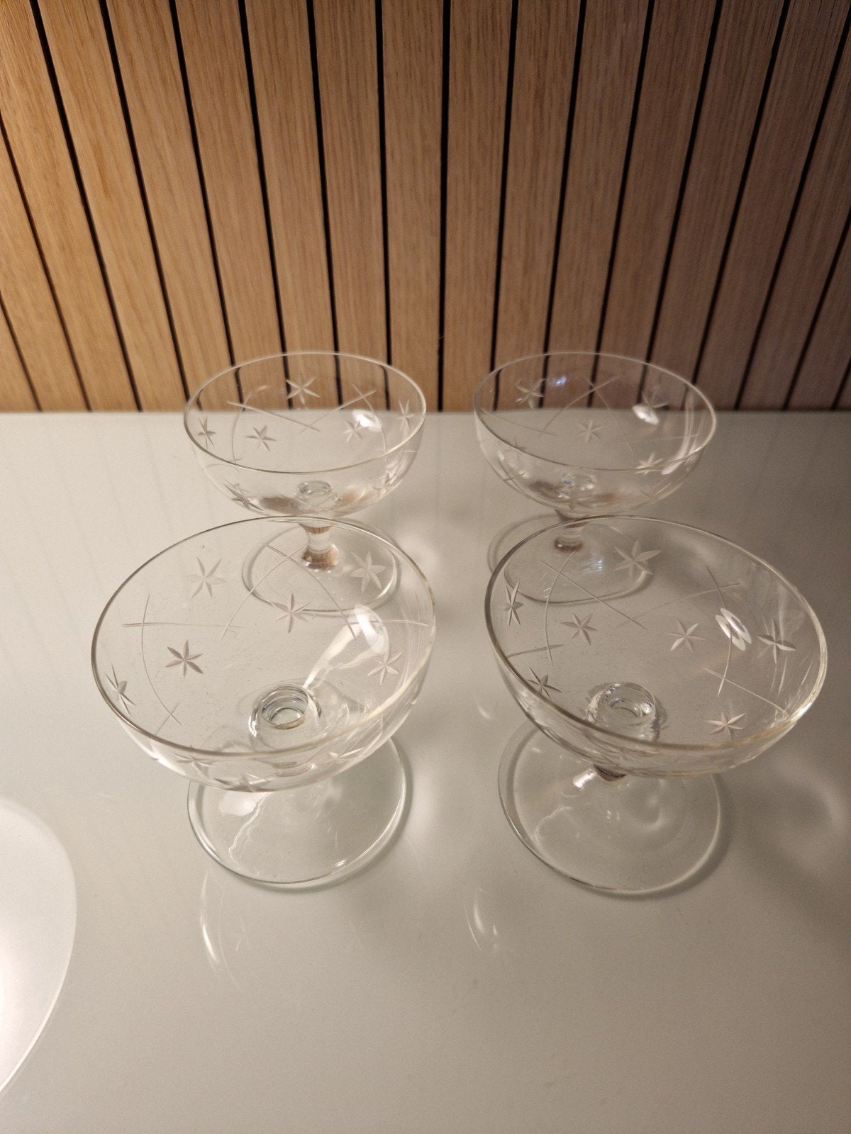 Set van 4 vintage advocaat glaasjes, Ophalen of Verzenden, Zo goed als nieuw, Borrel- of Shotglas
