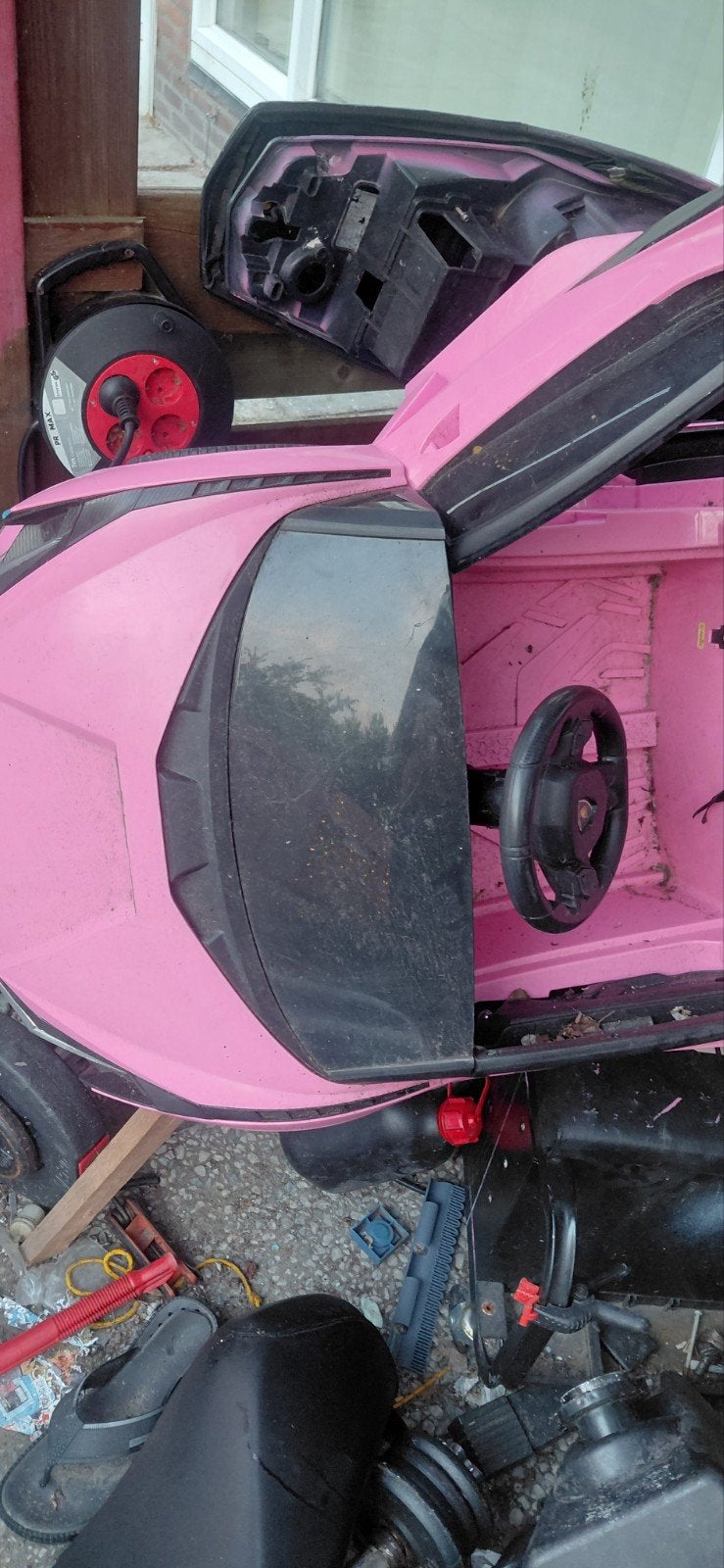 Roze elektrische Lamborghini kinderauto met zitje, Kinderen en Baby's, Speelgoed | Buiten | Accuvoertuigen, Ophalen of Verzenden