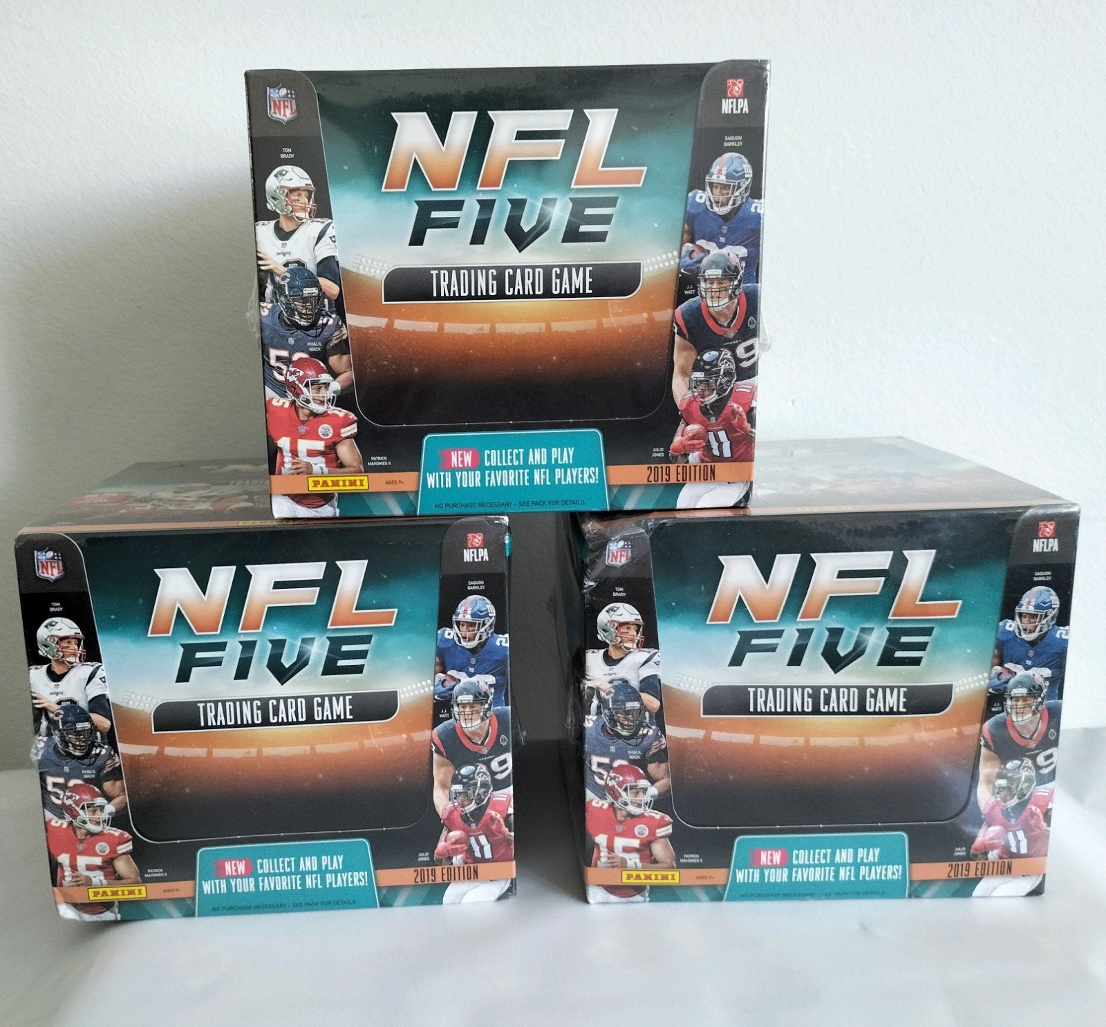 3x NFL Five Trading Card Game 2019 Edition - Nieuw display s, Ophalen of Verzenden, Nieuw, Buitenlandse clubs