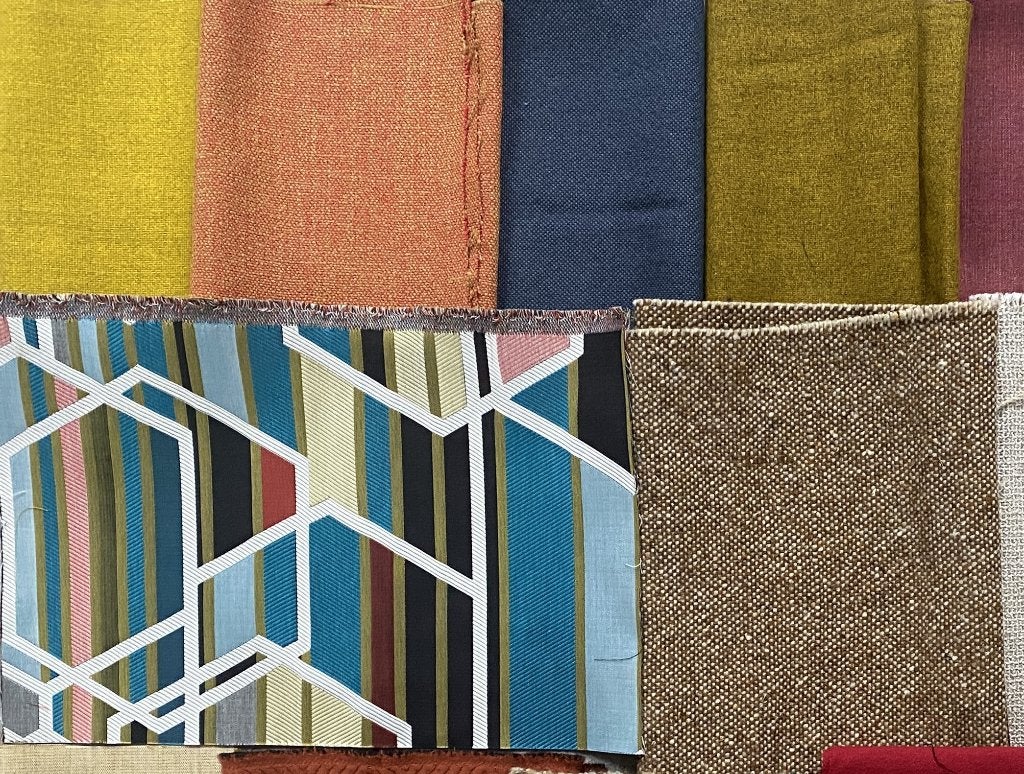 Bundel Meubelstoffen Maharam Febrik De Ploeg Fanny Aronsen, Hobby en Vrije tijd, Wol, Meerkleurig, 120 cm of meer, Nieuw