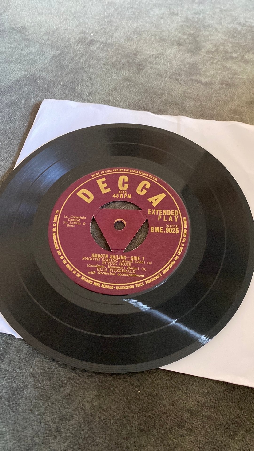 Vinyl single Ella Fitzgerald - Smooth sailing, Ophalen of Verzenden, Zo goed als nieuw, Jazz en Blues