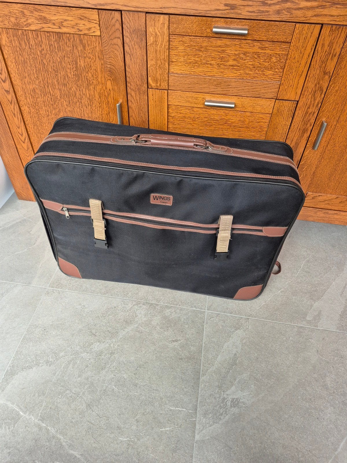 Set van 2 stoffen koffers - Ideaal voor reizen, Ophalen, Gebruikt, Blauw, 30 cm of meer