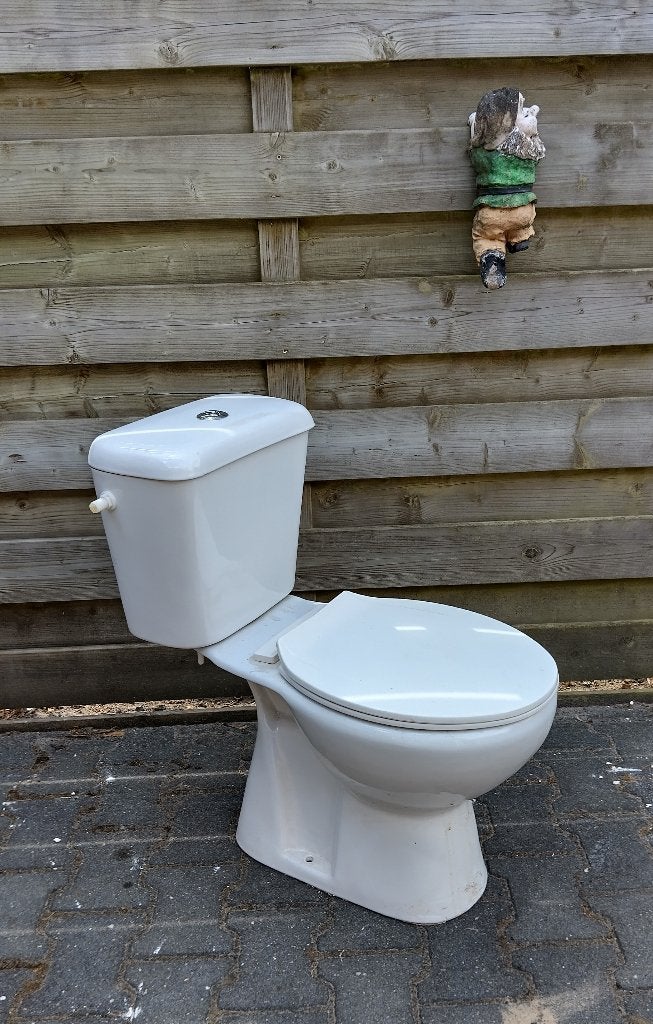 Staande toiletpot met spoelbak, Doe-het-zelf en Verbouw, Sanitair, Ophalen, Gebruikt, Toilet