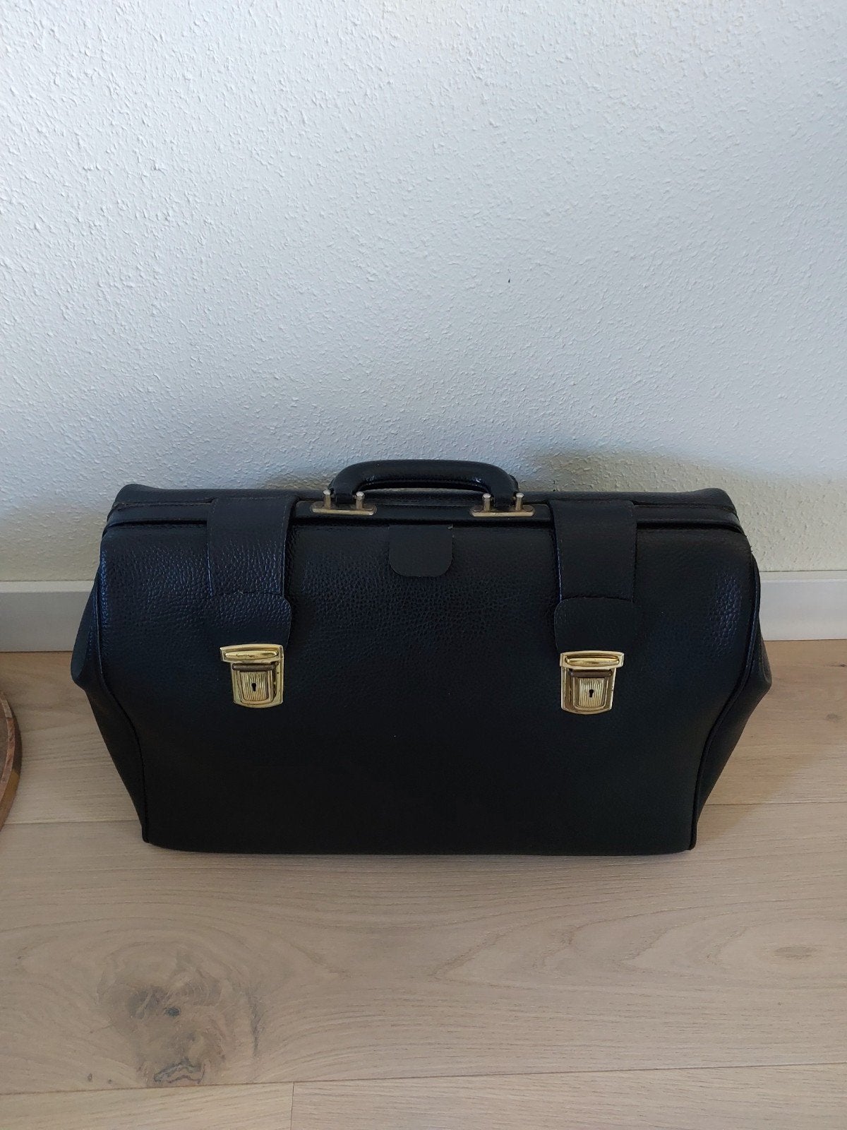 vintage grote tas dokterstas aktetas zwart izgs, Sieraden, Tassen en Uiterlijk, Ophalen of Verzenden, Leer, Minder dan 50 cm