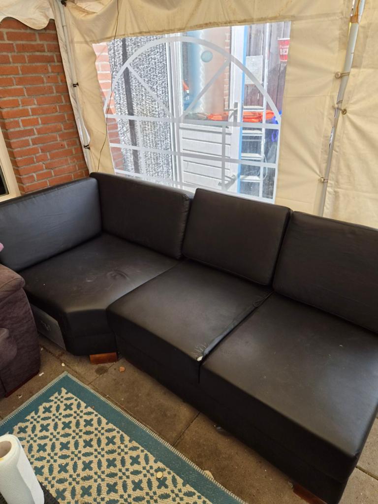 Gratis bank en 2 stoelen, Ophalen, Gebruikt, 75 tot 100 cm