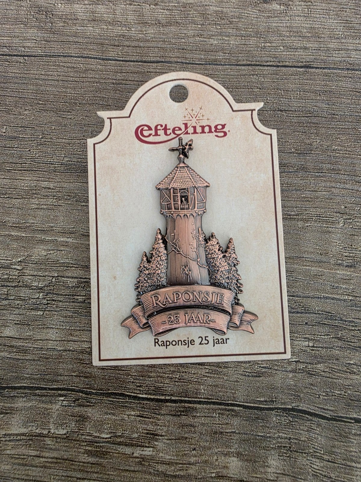 Efteling Raponsje 25 Jaar Pin/Speld, Verzamelen, Efteling, Ophalen of Verzenden, Nieuw, Button of Speldje
