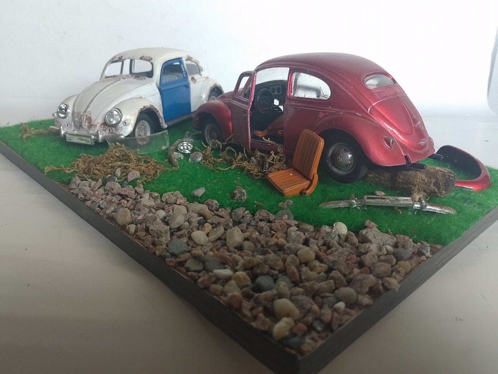 Barnfind : VW Volkswagen Kever Diorama, Ophalen of Verzenden, Nieuw, Auto, Welly