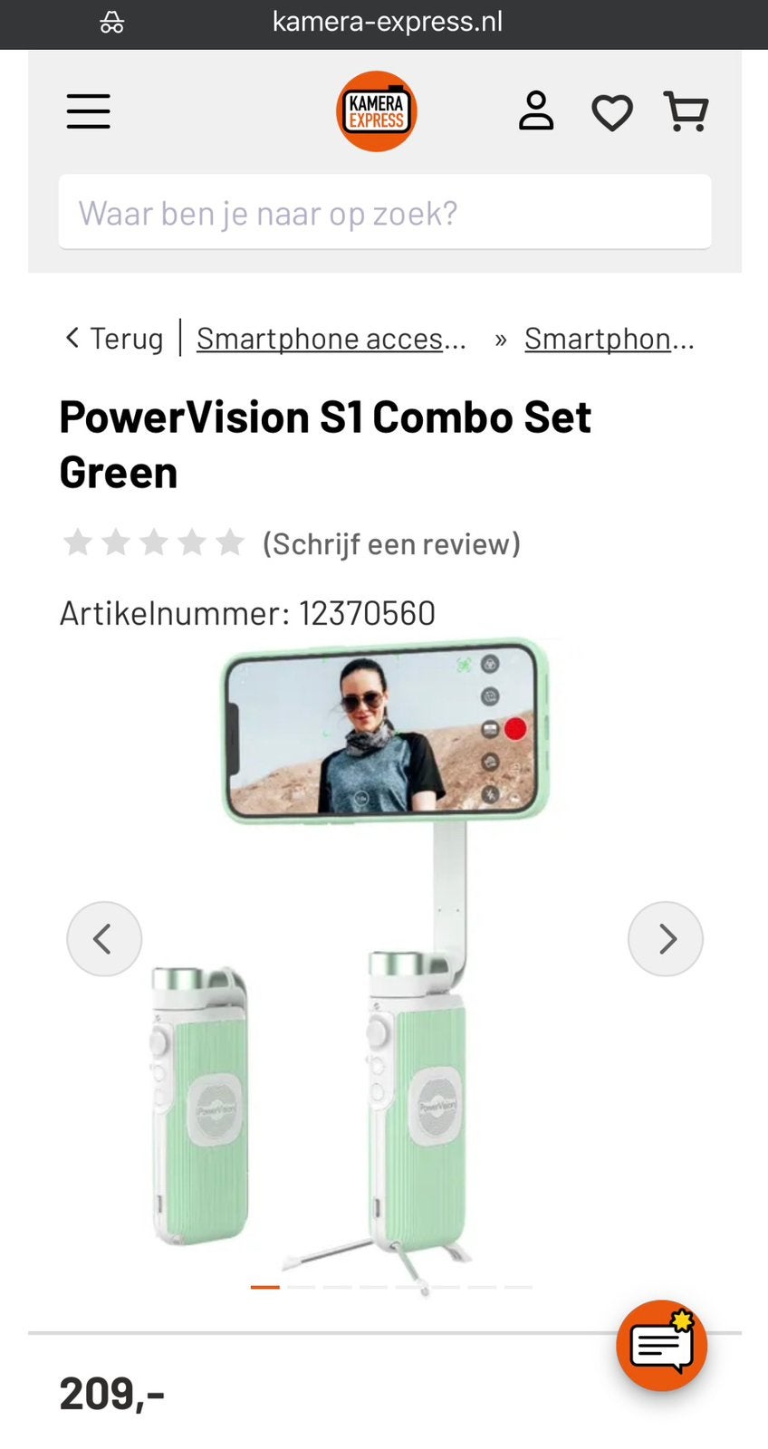 PowerVision S1 Gimbal met powerbank, Ophalen of Verzenden, Zo goed als nieuw, Gimbal, Bluetooth