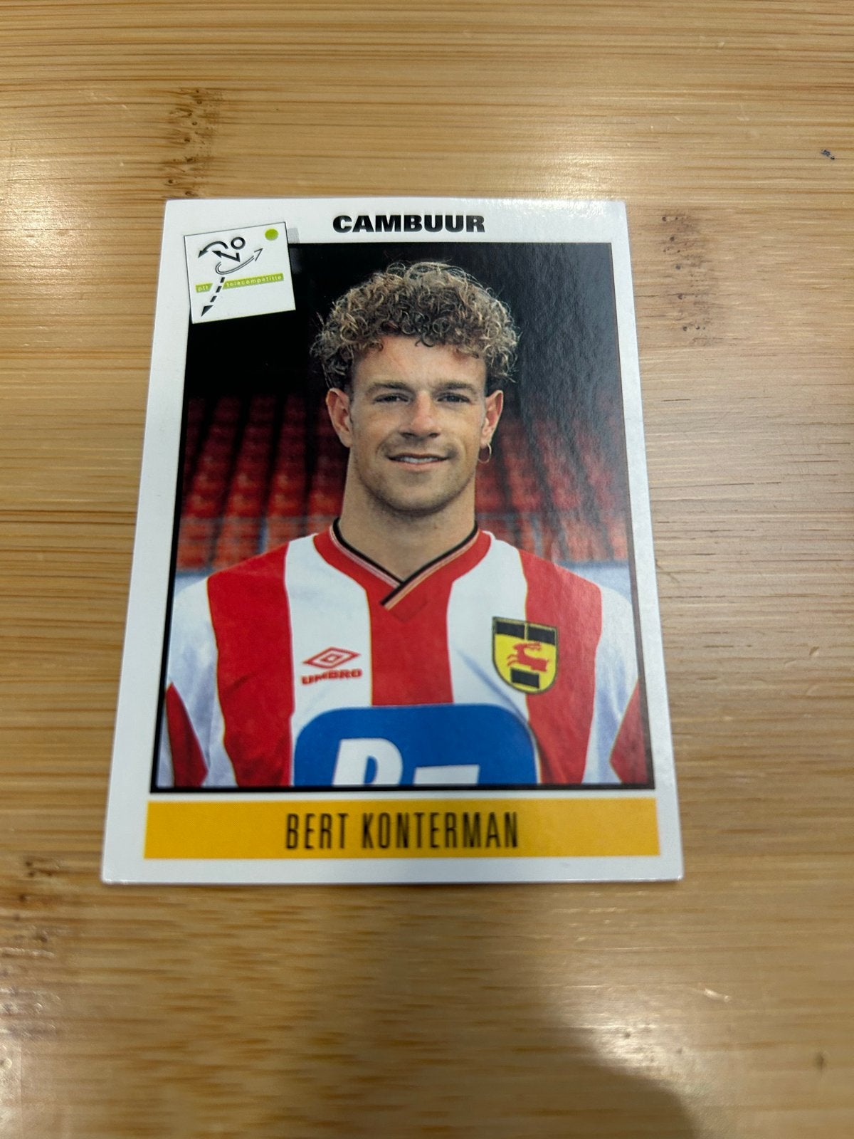 Bert Konterman Panini Voetbal '94 Cambuur, Ophalen of Verzenden, Zo goed als nieuw, Overige binnenlandse clubs, Poster, Plaatje of Sticker