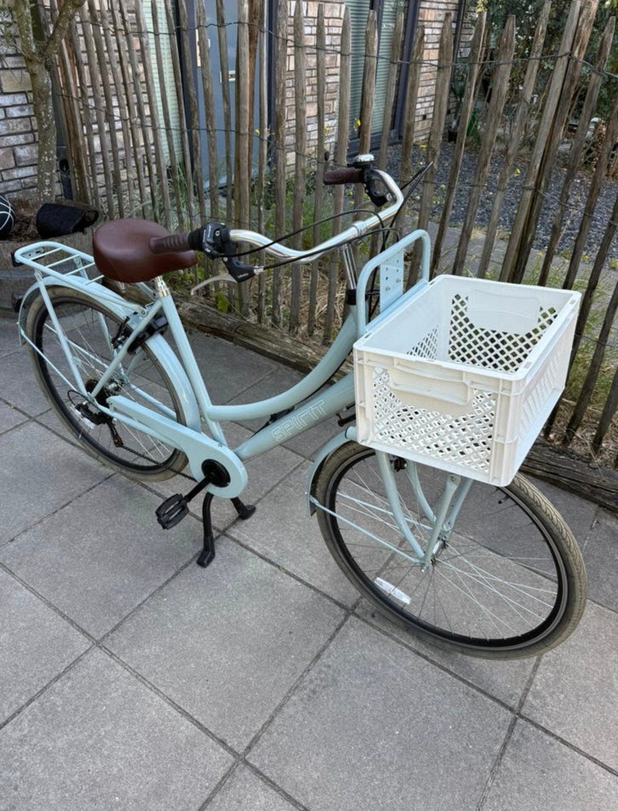 SPIRIT TRANSPORTER 6-SPEED DAMESFIETS 28 INCH GROEN, Ophalen, Zo goed als nieuw, 26 inch of meer, Handrem