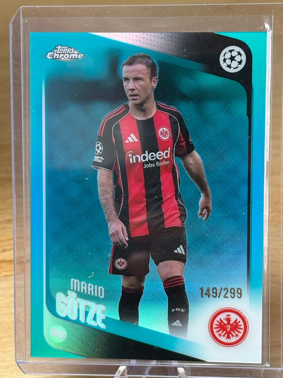 Mario Götze Topps Chrome Voetbal Spelerskaart 149/299, Verzamelen, Ophalen of Verzenden, Zo goed als nieuw, Buitenlandse clubs