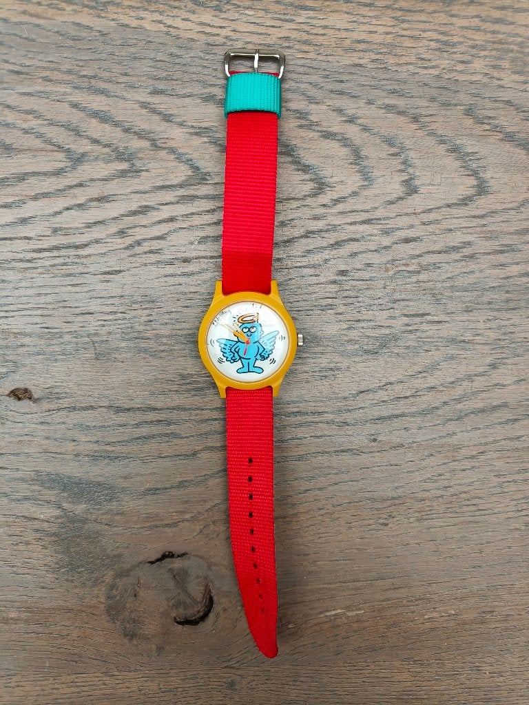 Keith Haring x Beams horloge, Sieraden, Tassen en Uiterlijk, Overige merken, Kunststof, Gebruikt, Polshorloge