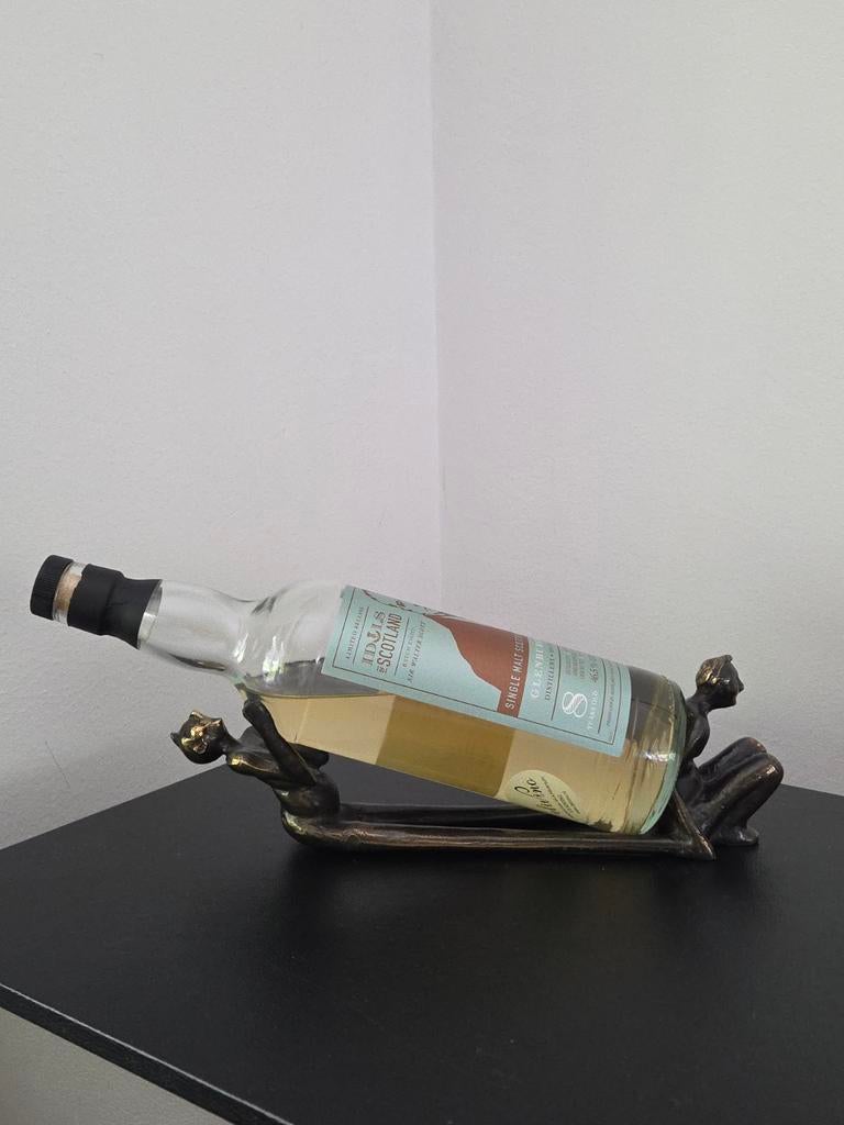 Flessenhouder wijn Corry Ammerlaan  brons, Antiek en Kunst, Ophalen of Verzenden