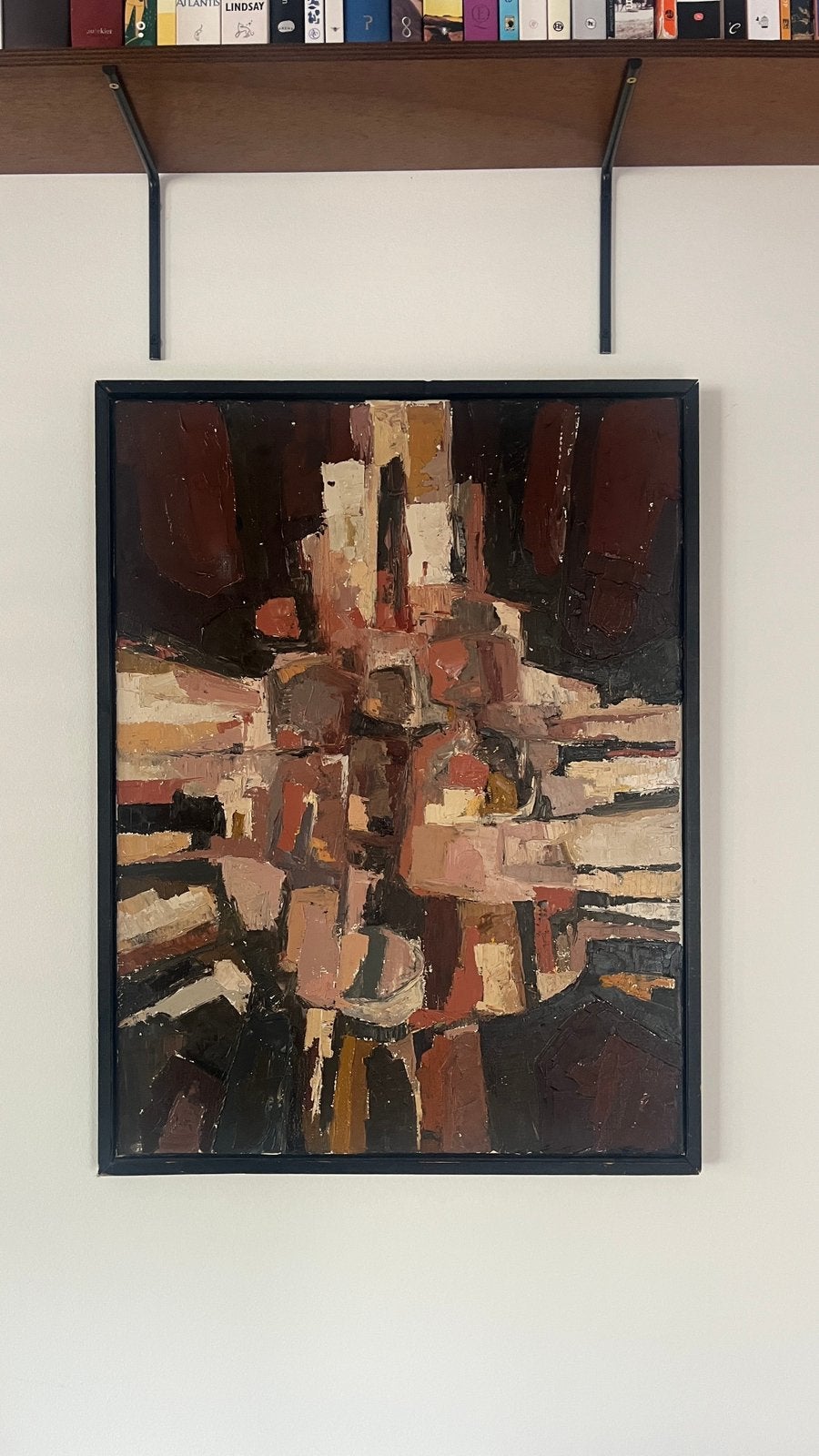 Vintage abstract schilderij, Ophalen