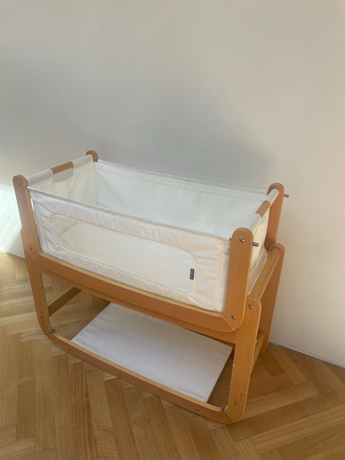 Snuz Co-Sleeper SnüzPod met lakentjes - kleur natural, Ophalen, Gebruikt, Minder dan 140 cm, Matras