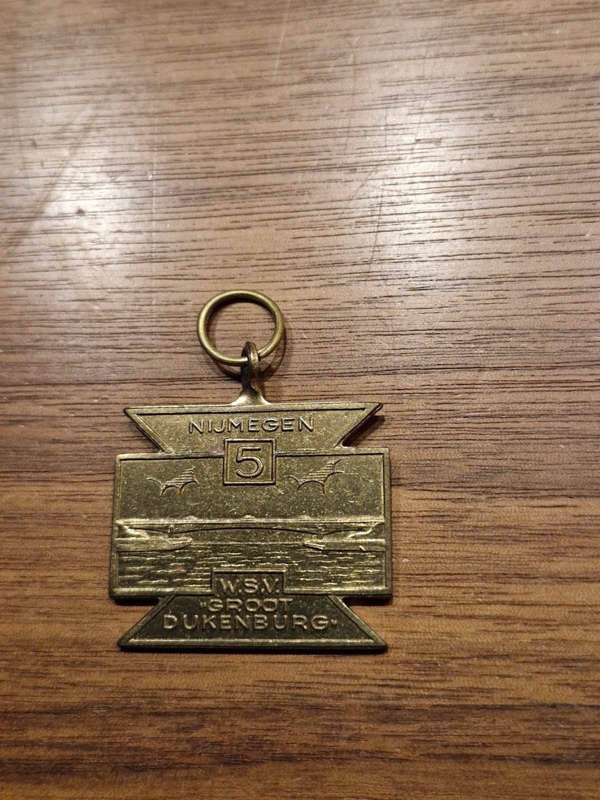 102 Vintage Nijmegen 5 W.S.V. Groot Dukenburg medaille, Ophalen of Verzenden