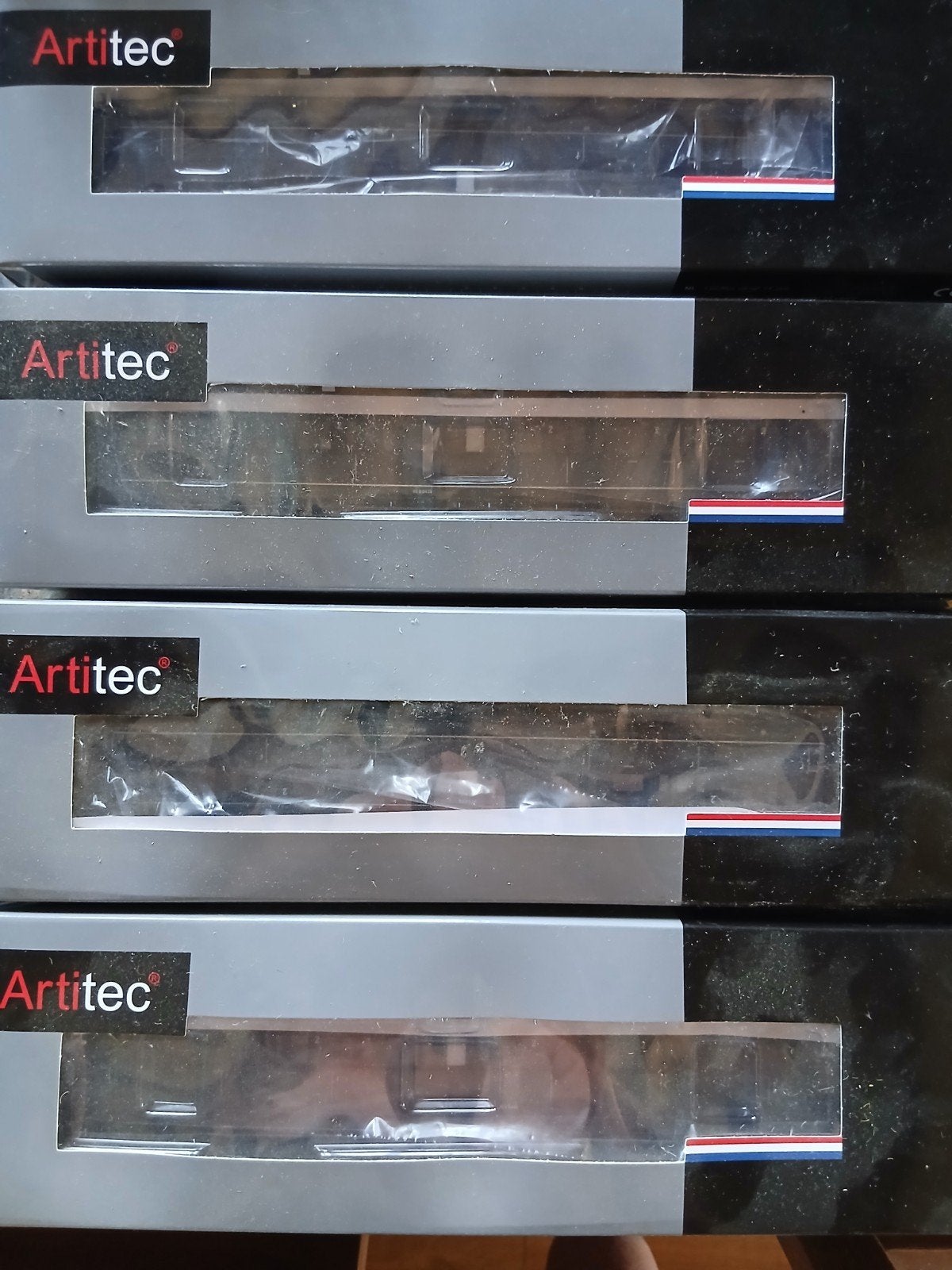4x Artitec modeltrein wagons - Niet uit doos geweest, Overige merken, Gelijkstroom, Overige typen, Nieuw