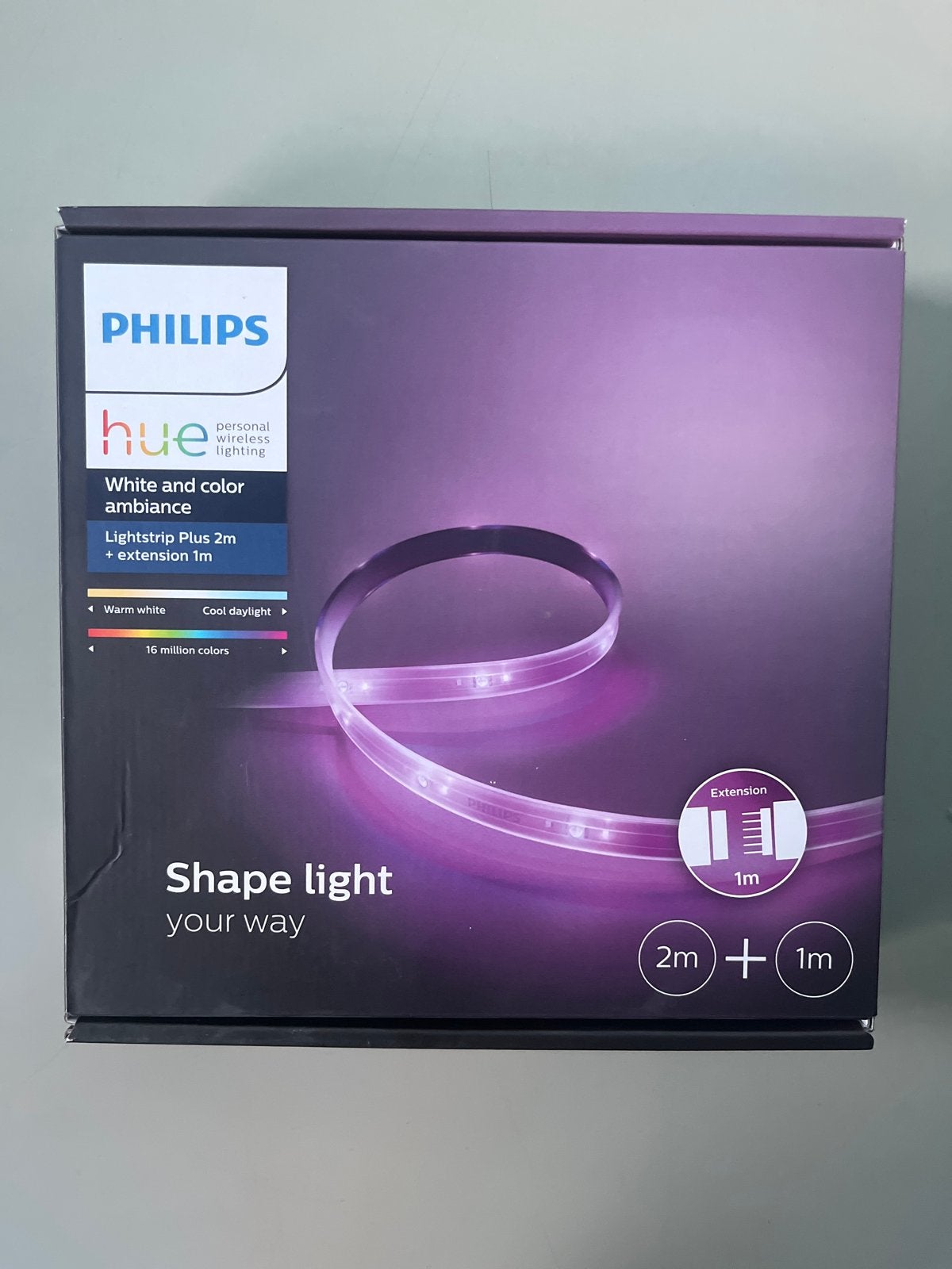 Philips Hue Lightstrip 1m extensie - White & Color, Meerkleurig, Nieuw, Ophalen of Verzenden, Philips Hue