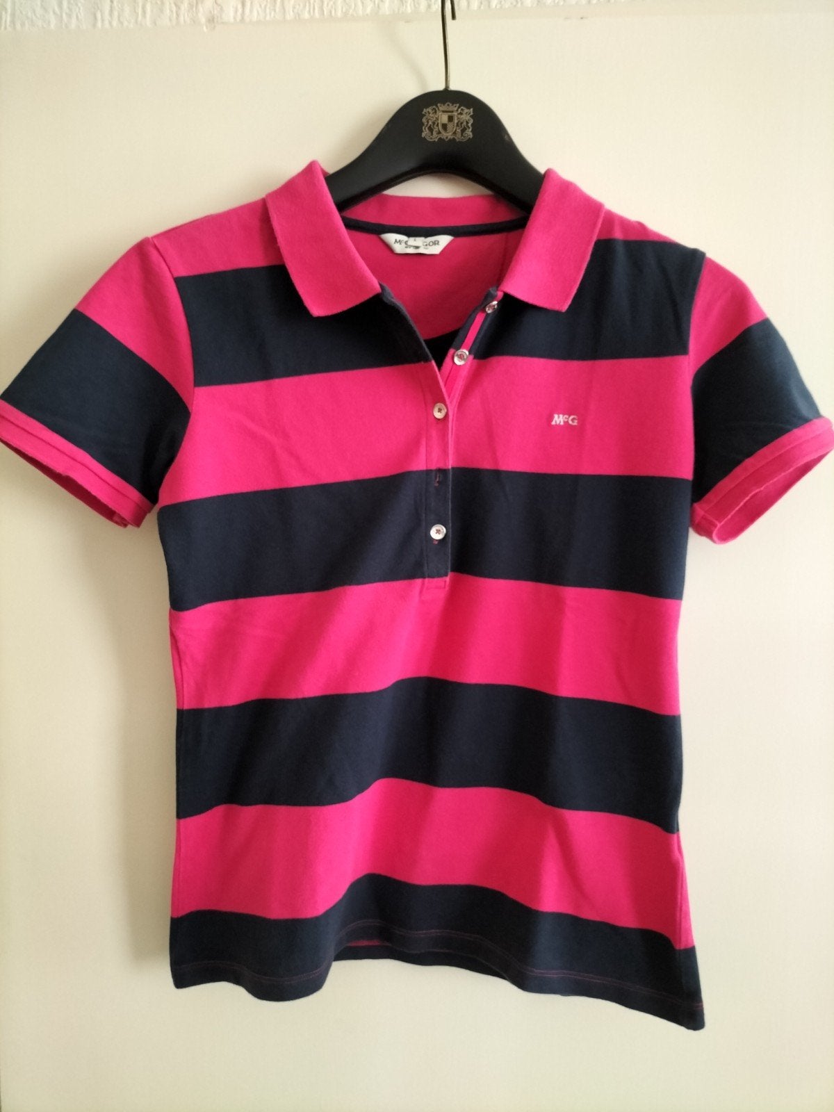 MC Gregor damespoloshirt, Maat 38/40 (M), Blauw, Ophalen of Verzenden, Korte mouw