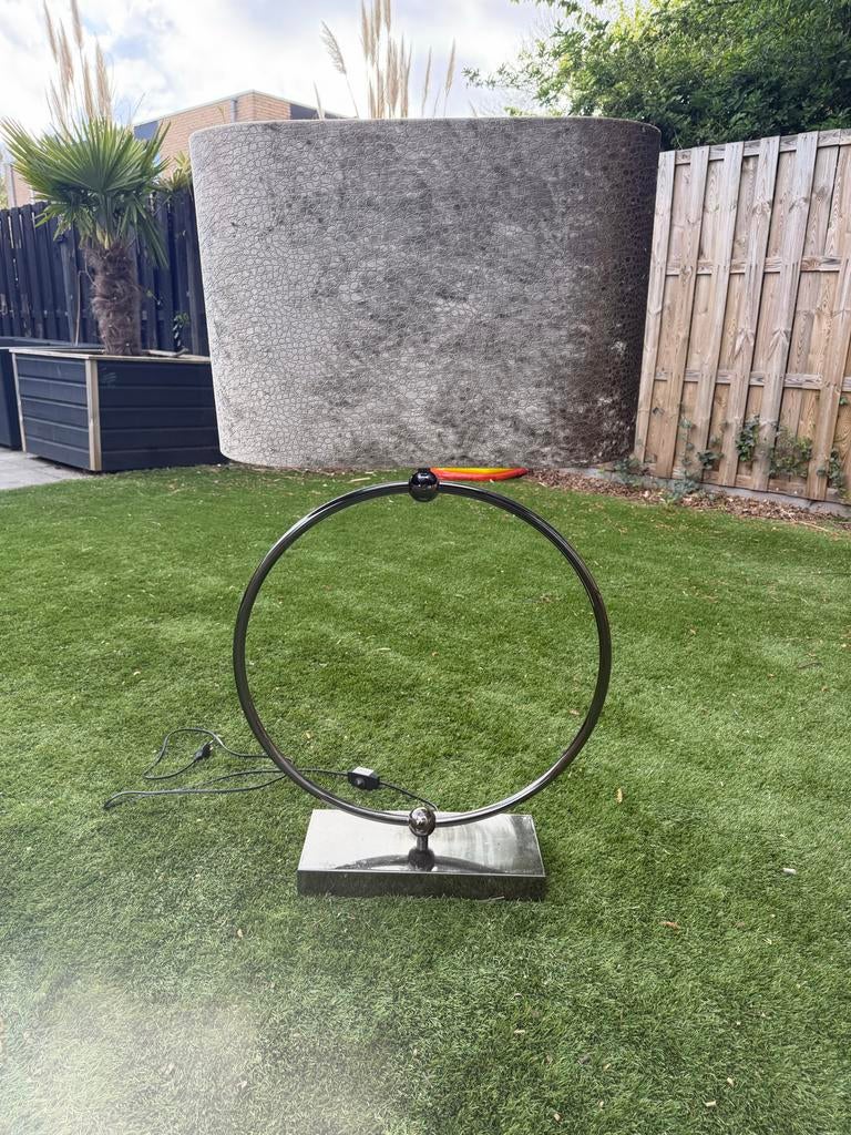 Design ring lamp Eric Custer stijl, 50 tot 75 cm, Ophalen of Verzenden, Zo goed als nieuw, Metaal