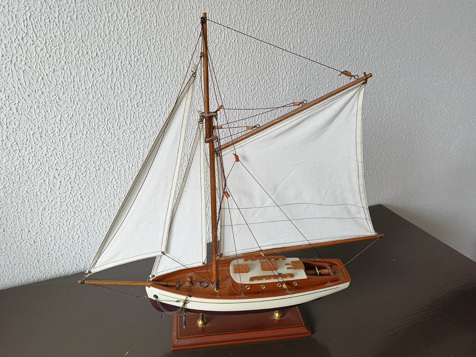Prachtig houten zeilboot model - Handgemaakt, Ophalen of Verzenden, Zo goed als nieuw, 1:50 tot 1:200, Overige merken