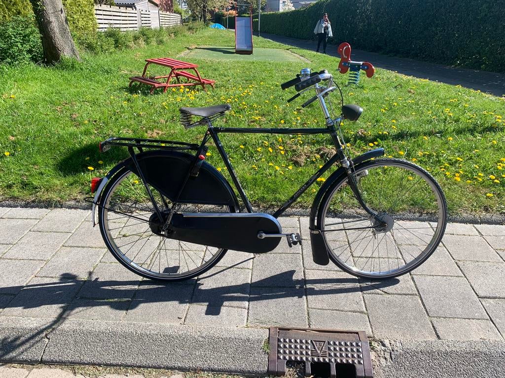Juncker opafiets, 3 versnellingen, stangrem, framemaat 60, Fietsen en Brommers, Ophalen, Gebruikt, Velgrem, 56 cm of meer