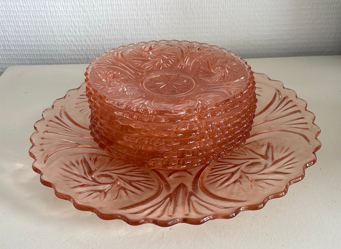 Vintage gebak servies, Antiek en Kunst, Antiek | Servies los, Ophalen
