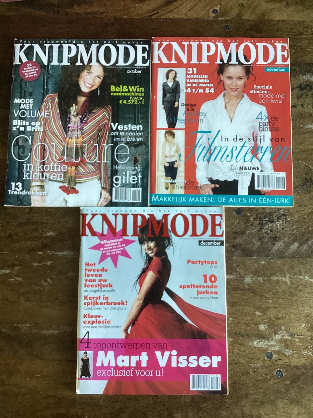 3x Knipmode 10-11-12 2006, Hobby en Vrije tijd, Kledingpatronen, Ophalen of Verzenden, Zo goed als nieuw, Vrouw, Knipmode